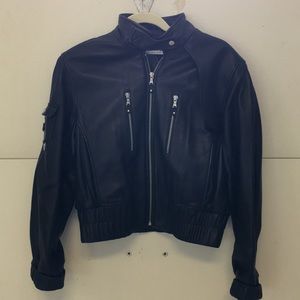 Andrew Marc New York Black Leather Jacket Size L
